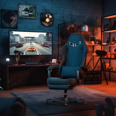 ALINUNU Ergonomischer Computerspielstuhl mit Fußstütze