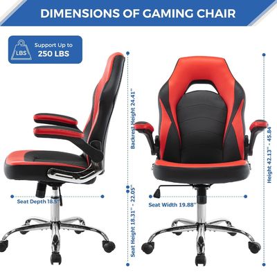 Schwenkbarer Stil angepasste Farbe Ergonomischer Spielstuhl mit Lendenunterstützung von ALINUNU