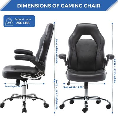 Der ergonomische Spielstuhl von ALINUNU mit Lendenstütze 360 Dreh- und Höhenregelung