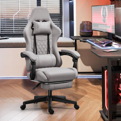 Ergonomisch verstellbarer Schreibtisch Computerspielstuhl mit Fußstütze und Massage 41 Pfund