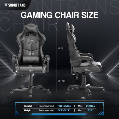 Direkte Lieferung moderner Ergonomischer Gamer-Stuhl mit Massage und synthetischem Leder