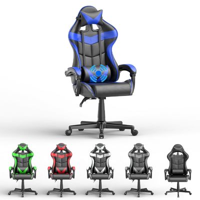 ALINUNU Ergonomischer Gamerstuhl mit Massage und synthetischem Leder