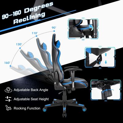 ALINUNU Gaming Chair Racing Style Chair mit verstellbarer Lendenstütze und Kopfstütze