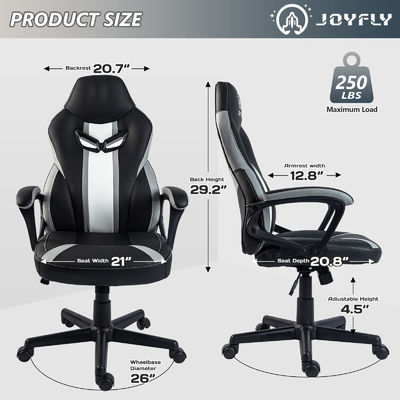 ALINUNU Racing Gaming Chair Komfortabler und stilvoller Drehstuhl mit Lendenunterstützung