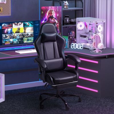 41.9 Pfund Video Racing Gaming Stuhl Ergonomische Drehbank Kopfstütze 3 Gasheber