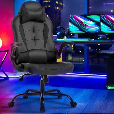 360 Dreh-/ Höhenanpassung/ Liegestellfunktion PC Spielstuhl angepasste Farbe für Erwachsene