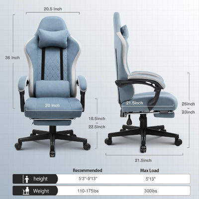 ALINUNU High-Back-Racing-Gaming-Stuhl mit höhenverstellbarer und 360-Spielfunktion