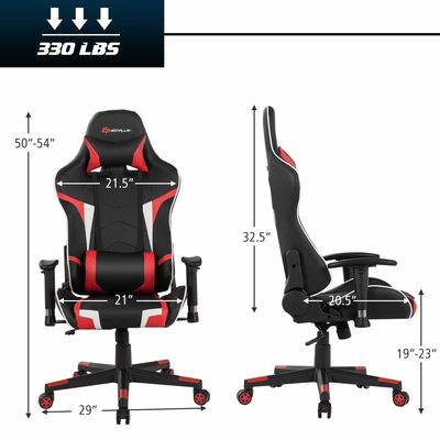 Computer-Gaming-Rennstuhl mit höhenverstellbarer Länge für Büro ergonomische Spielstühle
