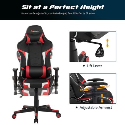 Computer-Gaming-Rennstuhl mit höhenverstellbarer Länge für Büro ergonomische Spielstühle