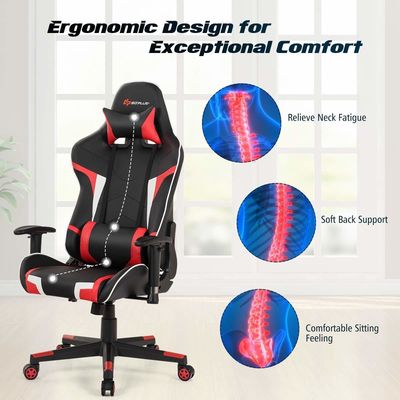 Computer-Gaming-Rennstuhl mit höhenverstellbarer Länge für Büro ergonomische Spielstühle