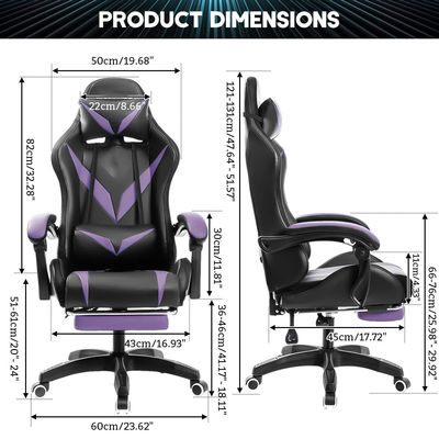 Postverpackung Ergonomischer RGB-Spielstuhl mit Massage und LED-Licht Drehstuhl Stil