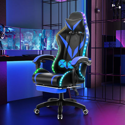 Polyvinylchlorid-Rahmenmaterial RGB-Spielstuhl mit Massage und LED-Licht perfekt