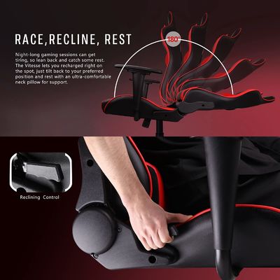 ALINUNUCustomisierter Service Ergonomischer Rennspielstuhl Einstellbare Höhe und hoher Rücken