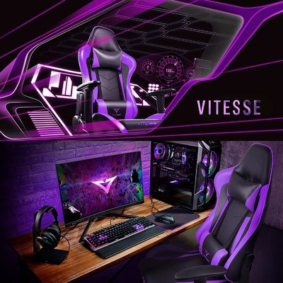 ALINUNU Hochrücken Ergonomischer Rennsport-Spielstuhl Höhenverstellbarer Sessel Gaming-Gamer