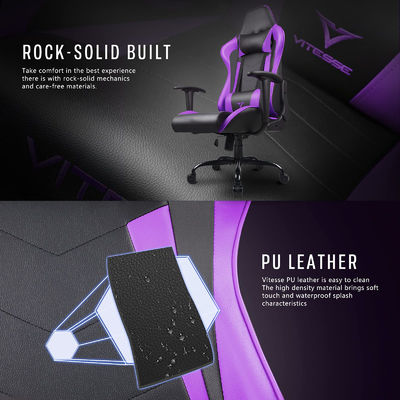 ALINUNU Hochrücken Ergonomischer Rennsport-Spielstuhl Höhenverstellbarer Sessel Gaming-Gamer
