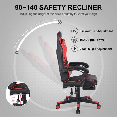Ergonomischer Bürostuhl in Farbe mit Liegestelle und Höhenanpassung