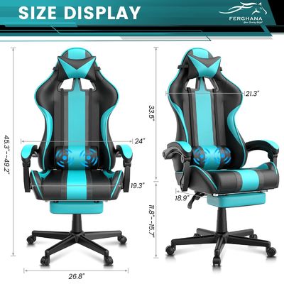 Rennsportstühle für Erwachsene Jugendliche Drehstuhl Produktgrößen 24&quot;D x 21&quot;W x 52&quot;H