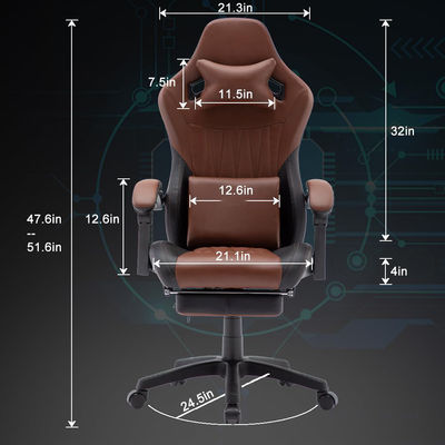 Drehstuhl ALINUNU High Back Gaming Chair Leder Schreibtischstuhl Rennsport Executive Ergonomisch
