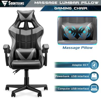 ALINUNU Gaming Chair Ergonomischer Stuhl mit 3 Gasheben und Lendenunterstützung