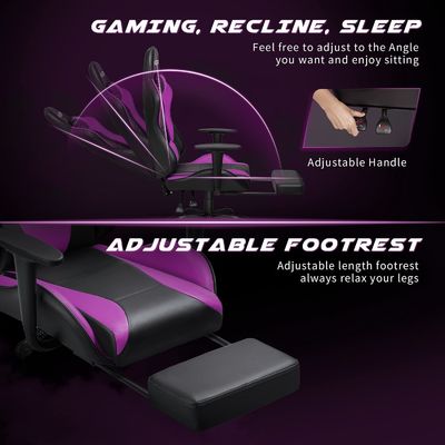 360 Drehstuhl mit Fußstütze ALINUNU Racing