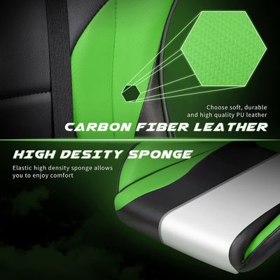 Ergonomischer Gamer-Stuhl mit Fußstütze