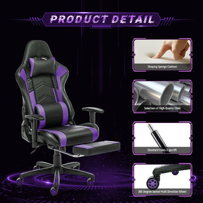 Direkter High Back Ergonomischer Spielstuhl mit Fußstütze Verstellbarer Computer-Rennstuhl