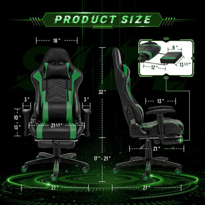 Hochrücken ergonomischer Computer-Rennstuhl 300 Pfund Maximalgewicht empfohlen