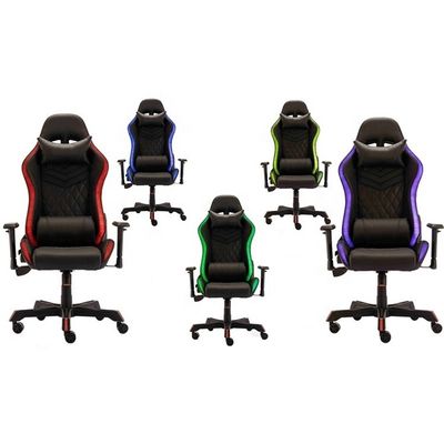 2023 Hochrücken ergonomisch drehbar PC Computer-Gamer Rennsport-Spielstuhl Armlehne inklusive