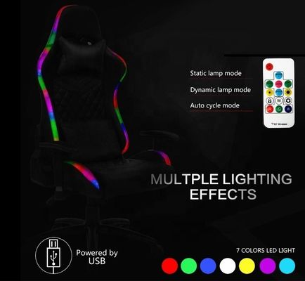 LED-Licht und Fernbedienung PU-Spielstuhl Büromöbel aus Kunstleder
