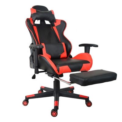 Computergamer Moderne Bürospiele mit Fußstütze und 2D-verstellbaren PU-Armlehnen