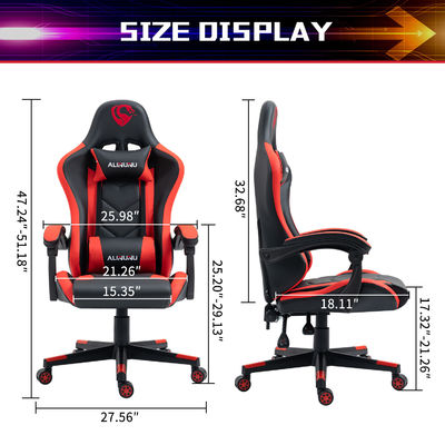 ALINUNU PC Gamer Chair Ergonomischer PU-Leder Drehstuhl mit 3 100mm Gaslift