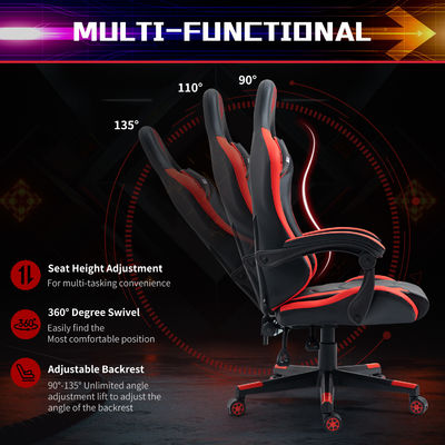 ALINUNU PC Gamer Chair Ergonomischer PU-Leder Drehstuhl mit 3 100mm Gaslift