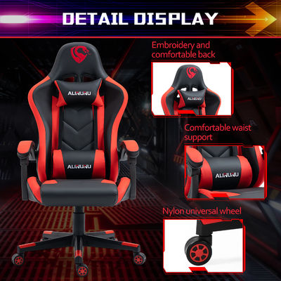 ALINUNU PC Gamer Chair Ergonomischer PU-Leder Drehstuhl mit 3 100mm Gaslift