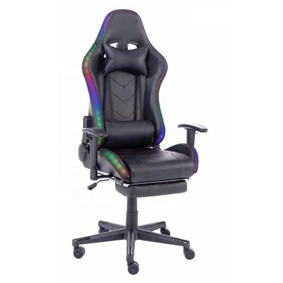 Sitzhöhe 54cm Verstellbare Armlehne Rennsport LED Licht RGB Gaming-Stuhl mit Custom Logo