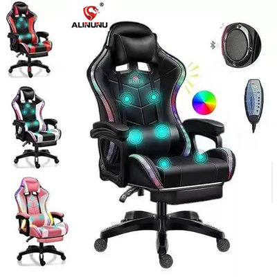 Abnehmbare Abdeckung Synthetisches Leder Gaming-Massage-Stuhl mit RGB-Licht und Lautsprechern