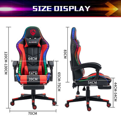 Abnehmbare Abdeckung Synthetisches Leder Gaming-Massage-Stuhl mit RGB-Licht und Lautsprechern