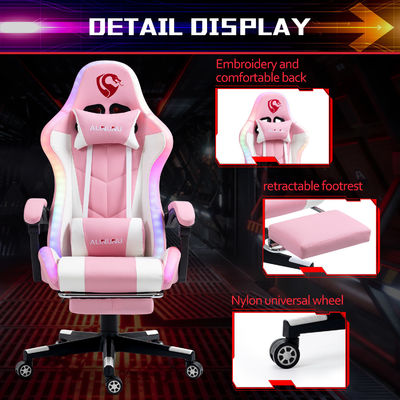 Abnehmbare Abdeckung Synthetisches Leder Gaming-Massage-Stuhl mit RGB-Licht und Lautsprechern