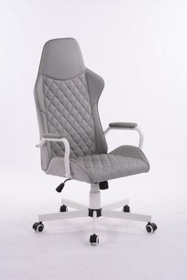 320 Weiß Kd Metall-Stern-Basis Drehbare Ergonomische Luxus-Büro-Boss-Sessel mit Gaslift