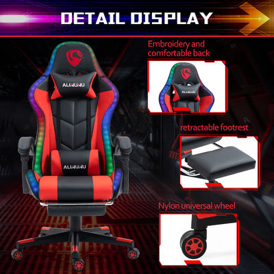 Höhenverstellbare Armlehne RGB LED Gaming Chair mit Massage Dreh-Stil und Lautsprechern