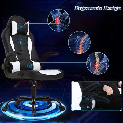 Solid Back Ergonomischer Bürostuhl mit individueller Farbe und Lendenunterstützung Flip Up Arms