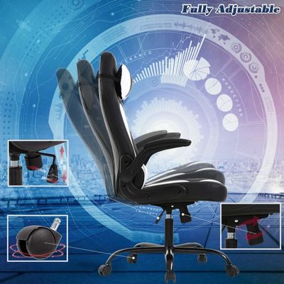 Solid Back Ergonomischer Bürostuhl mit individueller Farbe und Lendenunterstützung Flip Up Arms