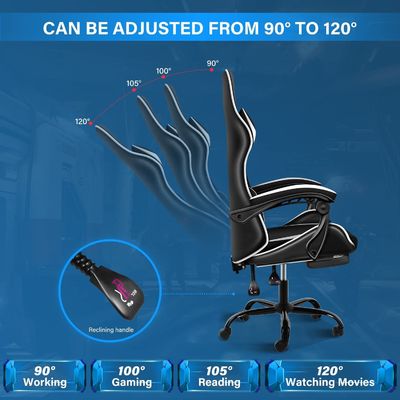 Verstellbarer Spielstuhl aus Metall Ergonomischer Bürostuhl für maximalen Komfort und Langlebigkeit