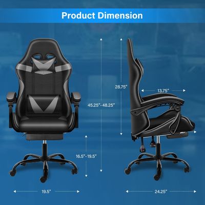 Direkt verkaufen Gaming-Stuhl mit verstellbaren Eigenschaften 21 &quot;D x 46&quot; W x 23&quot;H Mail Packing Y