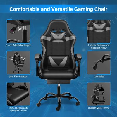 Direkt verkaufen Gaming-Stuhl mit verstellbaren Eigenschaften 21 &quot;D x 46&quot; W x 23&quot;H Mail Packing Y