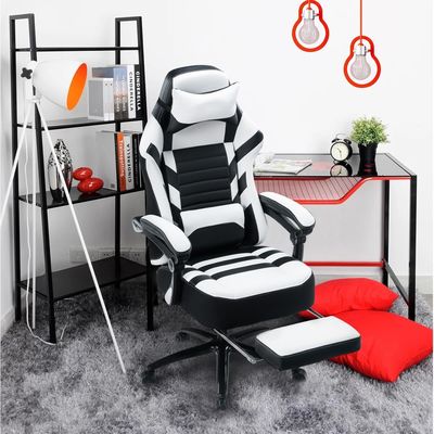 Höhenverstellbarer Spielstuhl mit Fußstütze 400 lb Memory Foam Verstellbarer Rückenwinkel