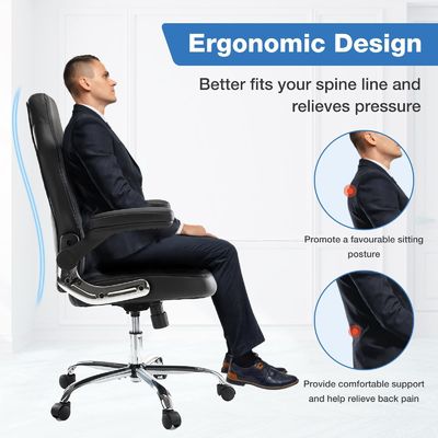 3 Gaslift Ergonomischer Bürostuhl mit gepolsterten Flip-up Armlehnen und individueller Farbe