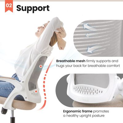 NEC Schreibtisch Computerspielstuhl mit ergonomischer Rückenstütze