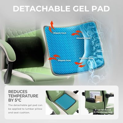 Bürostuhl mit Gel-Pad-Armlehne und Fußlehne
