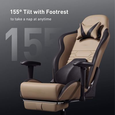 Mute PU Wheel Racing Gaming Chair mit ergonomischer Lendenunterstützung und Postverpackung