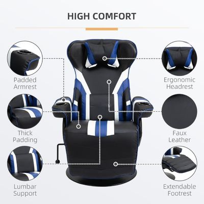 Customized Logo Availabled Gaming Chair Drehstuhl mit Lendenunterstützung und Fußstütze